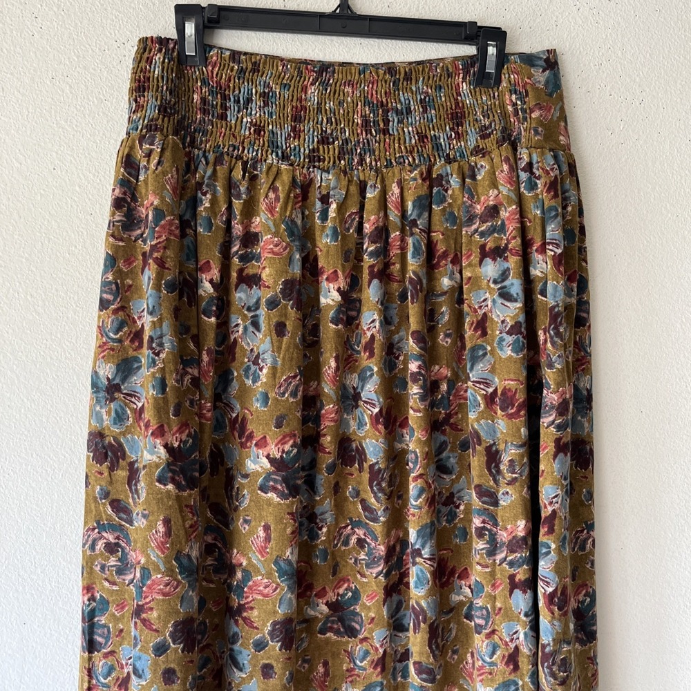 Natural Life Skirt  XL Maxi Brown Floral Boho Cottagecore Peasant Hippie New - Picture 7 of 11